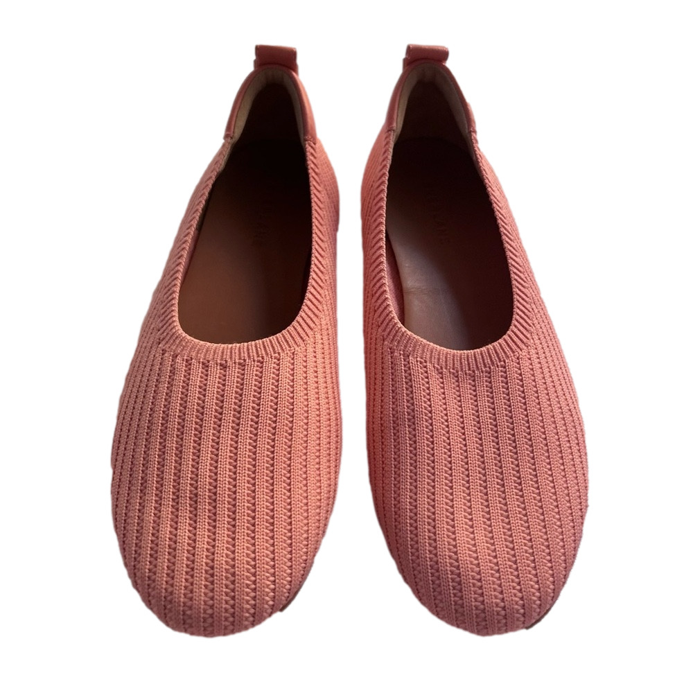 Everlane The Day Glove ReKnit Pink Salmon Size 9.5 Ballet Flats Slip On Shoes - Picture 2 of 12